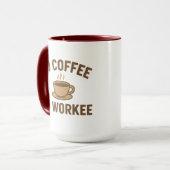 No Coffee No Worker - Grappig Koffie Liefhebber On Mok (Voorkant links)