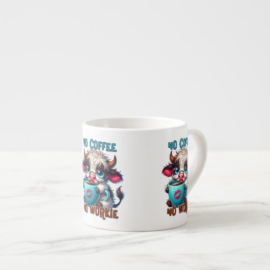 No Coffee No Workie  Espresso Kop (Voorkant rechts)