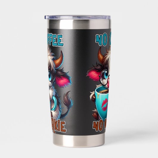 No Coffee No Workie Geïsoleerde Drinkbeker (Rechts)