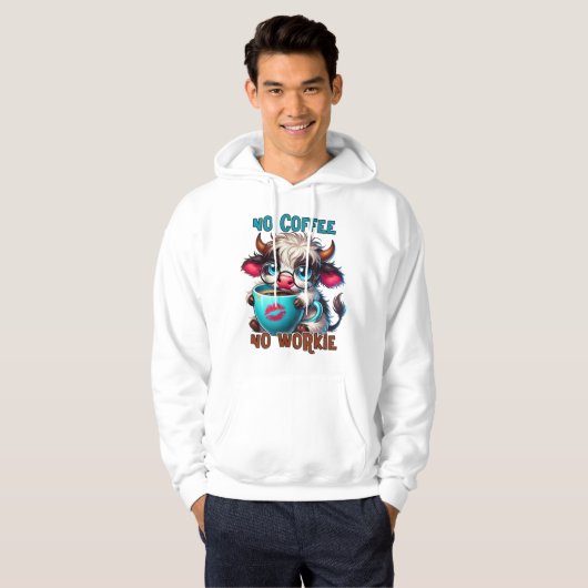 No Coffee No Workie  Hoodie (Voorkant volledig)