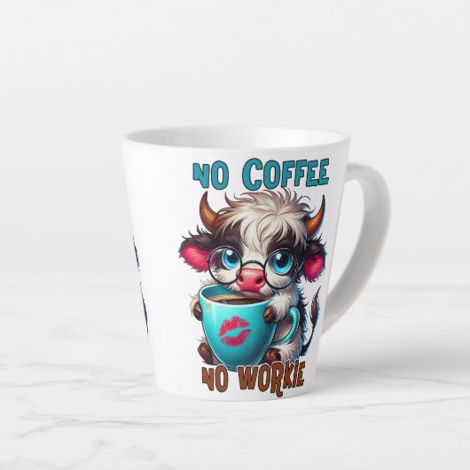 No Coffee No Workie Latte Mok (Rechterhoek)