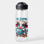 No Coffee No Workie  Waterfles (Voorkant)