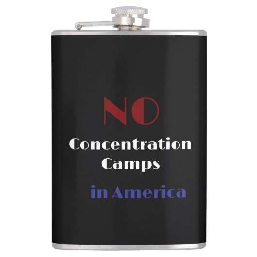No concentration camps in America Heupfles (Voorkant)