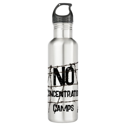 No Concentration Camps Water Bottle Waterfles (Voorkant)
