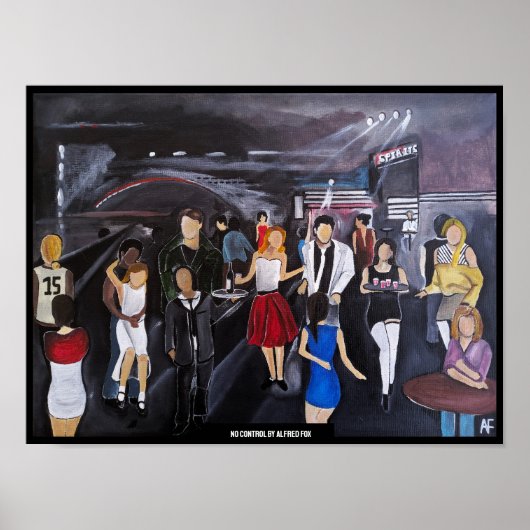 No Control Schilderij van Alfred Fox Poster (Voorkant)