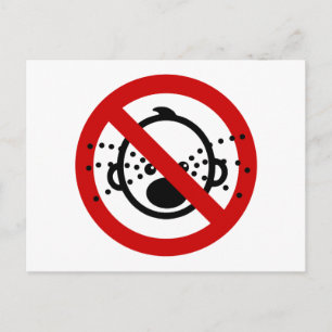 NO Cry Babies ⚠ Thai Airport Sign ⚠ Briefkaart