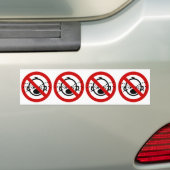 NO Cry Babies ⚠ Thai Airport Sign ⚠ Bumpersticker (Op auto)
