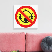 NO Cry Babies ⚠ Thai Airport Sign ⚠ Canvas Afdruk (Insitu (Woonkamer))