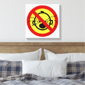 NO Cry Babies ⚠ Thai Airport Sign ⚠ Canvas Afdruk (Insitu (Slaapkamer))