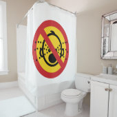 NO Cry Babies ⚠ Thai Airport Sign ⚠ Douchegordijn (In situ)