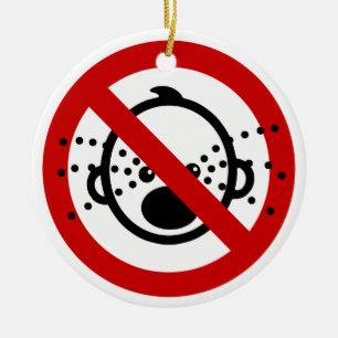 NO Cry Babies ⚠ Thai Airport Sign ⚠ Keramisch Ornament