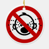 NO Cry Babies ⚠ Thai Airport Sign ⚠ Keramisch Ornament (Achterkant)