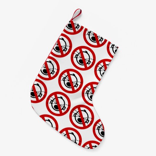 NO Cry Babies ⚠ Thai Airport Sign ⚠ Kleine Kerstsok (Voorkant (Hangend))