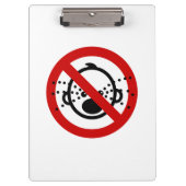 NO Cry Babies ⚠ Thai Airport Sign ⚠ Klembord (Voorkant)