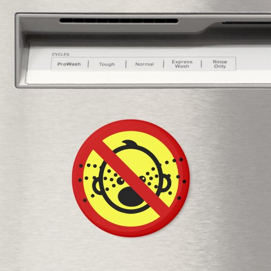 NO Cry Babies ⚠ Thai Airport Sign ⚠ Magneet (Insitu (Vaatwasser))