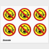 NO Cry Babies ⚠ Thai Airport Sign ⚠ Ronde Sticker (Vel)