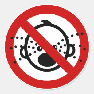 NO Cry Babies ⚠ Thai Airport Sign ⚠ Ronde Sticker