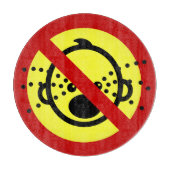 NO Cry Babies ⚠ Thai Airport Sign ⚠ Snijplank (Voorkant)