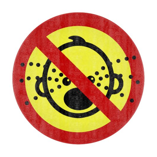 NO Cry Babies ⚠ Thai Airport Sign ⚠ Snijplank (Voorkant)