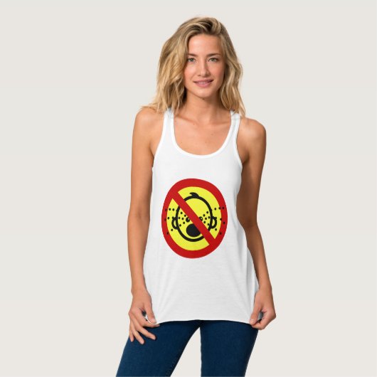 NO Cry Babies ⚠ Thai Airport Sign ⚠ Tanktop (Volledige Voorkant)