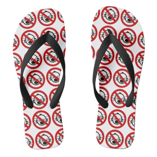 NO Cry Babies ⚠ Thai Airport Sign ⚠ Teenslippers (Voetbed)