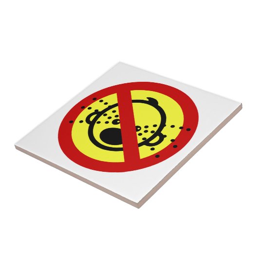 NO Cry Babies ⚠ Thai Airport Sign ⚠ Tegeltje (Zijkant)