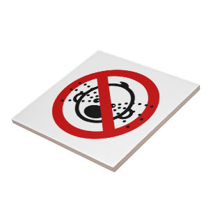 NO Cry Babies ⚠ Thai Airport Sign ⚠ Tegeltje