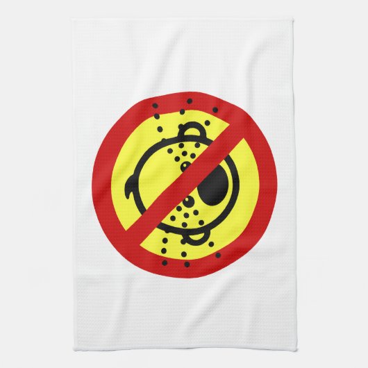 NO Cry Babies ⚠ Thai Airport Sign ⚠ Theedoek (Verticaal)