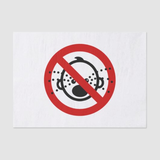 NO Cry Babies ⚠ Thai Airport Sign ⚠ Tissuepapier (Voorkant)