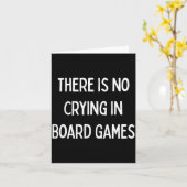 No Crying In Board Games Trivia Game Night Funny Q Kaart (Gele Bloem)