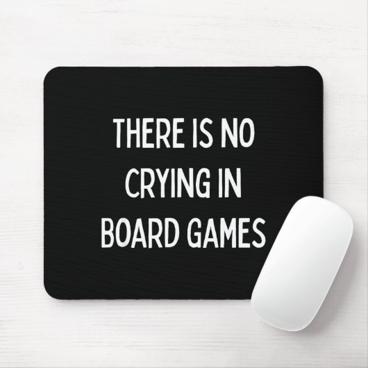 No Crying In Board Games Trivia Game Night Funny Q Muismat (Met muis)