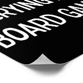 No Crying In Board Games Trivia Game Night Funny Q Poster (Hoek)