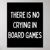 No Crying In Board Games Trivia Game Night Funny Q Poster (Voorkant)