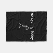 No Cycling Today, Funny Sad Cyclist For Cycling Lo Fleece Deken (Voorkant (Horizontaal))