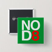 NO D8 - GEEN DATUM VIERKANTE BUTTON 5,1 CM (Voorkant /achterkant)