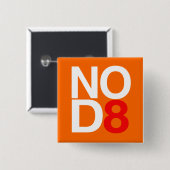 NO D8 VIERKANTE BUTTON 5,1 CM (Voorkant /achterkant)