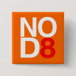 NO D8 VIERKANTE BUTTON 5,1 CM