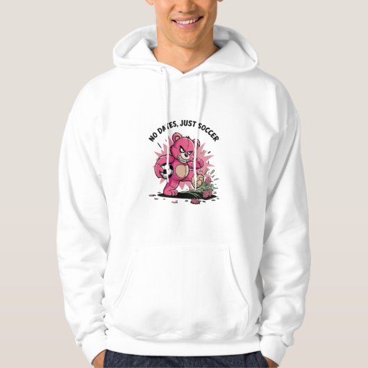 No dates, just football - anti valentine's day hoodie (Voorkant)
