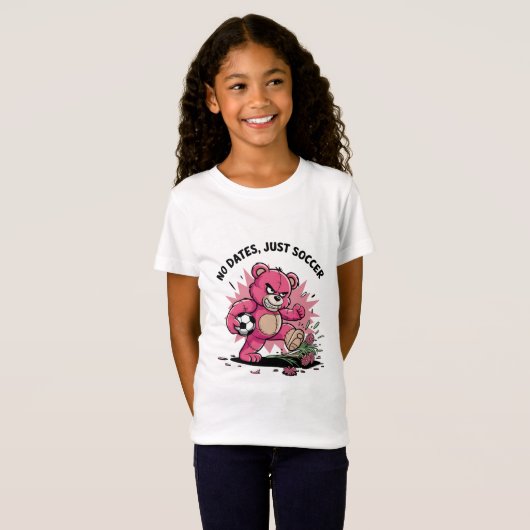 No dates, just football - anti valentine's day t-shirt (Voorkant volledig)