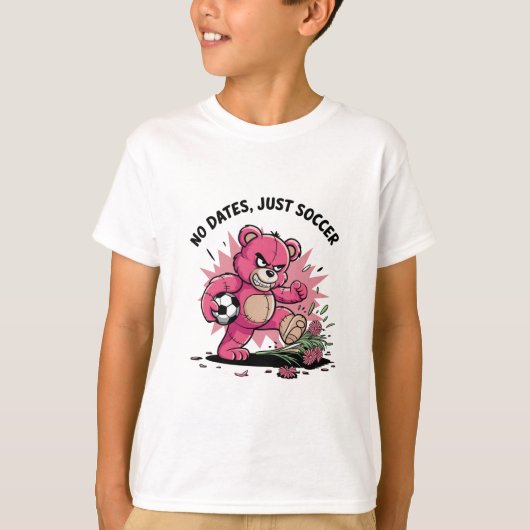 No dates, just football - anti valentine's day t-shirt (Voorkant)