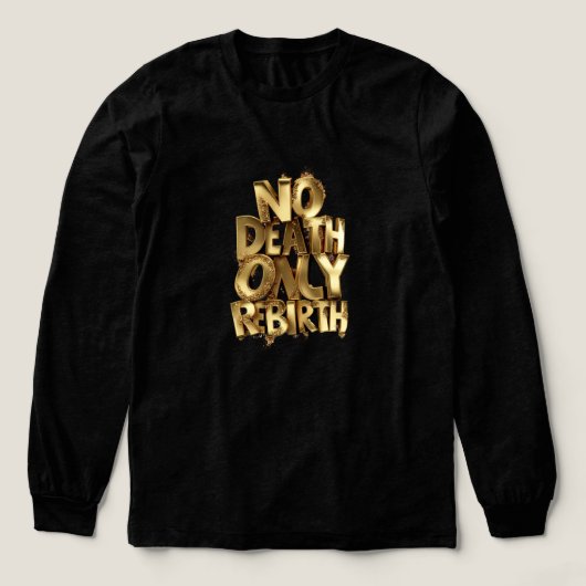 No Death Only Rebirth Bella+Canvas Longsleeve Gold Tri-Blend Shirt (Voorkant)