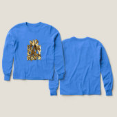 No Death Only Rebirth, Boys Bella+Canvas Blue,Gold (Voorkant /achterkant)