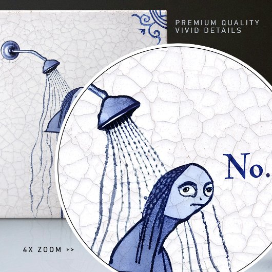 No Delft Blue Dutch Style  Tegeltje