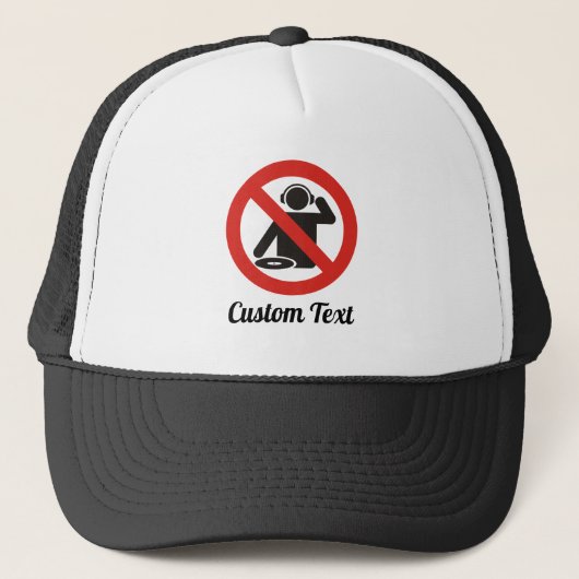 No-dj zone trucker hat pet (Voorkant)