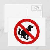 NO Dog Fouling ⚠ Thai Sign ⚠ Briefkaart (Voorkant / Achterkant)
