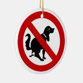 NO Dog Fouling ⚠ Thai Sign ⚠ Keramisch Ornament (Rechts)