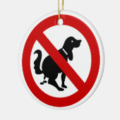NO Dog Fouling ⚠ Thai Sign ⚠ Keramisch Ornament (Links)