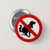 NO Dog Fouling ⚠ Thai Sign ⚠ Ronde Button 5,7 Cm (Voorkant /achterkant)