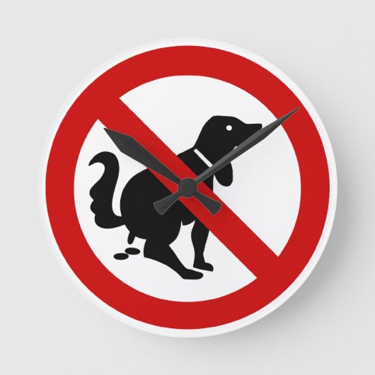 NO Dog Fouling ⚠ Thai Sign ⚠ Ronde Klok (Voorkant)