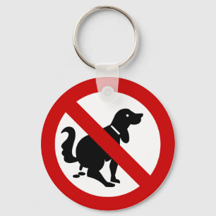 NO Dog Fouling ⚠ Thai Sign ⚠ Sleutelhanger